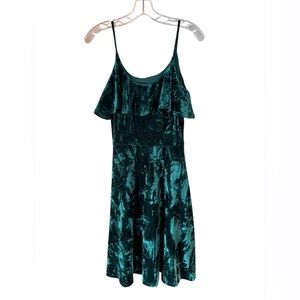 Dress Code NEW Behind The Velvet Rope Emerald Green Crushed Velvet Dress Medium
